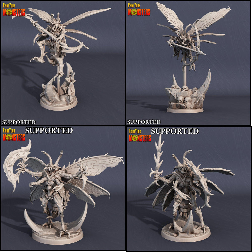 3D Printed Print Your Monsters Wasp Warrior Set The Infernal Hive 28mm - 32mm D&D Wargaming (Online Only)
