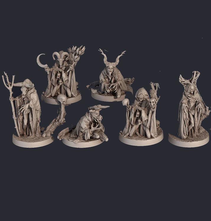 3D Printed Print Your Monsters Witches Pack Set 28mm - 32mm D&D Wargaming (Online Only)