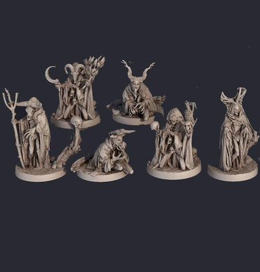 3D Printed Print Your Monsters Witches Pack Set 28mm - 32mm D&D Wargaming (Online Only)