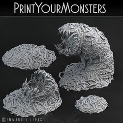 3D Printed Print Your Monsters Worm Swarm Total Worms 2 Set 28mm - 32mm D&D Wargaming (Online Only)