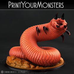 3D Printed Print Your Monsters Worms Subterranean Terrors 28mm - 32mm D&D Wargaming (Online Only)