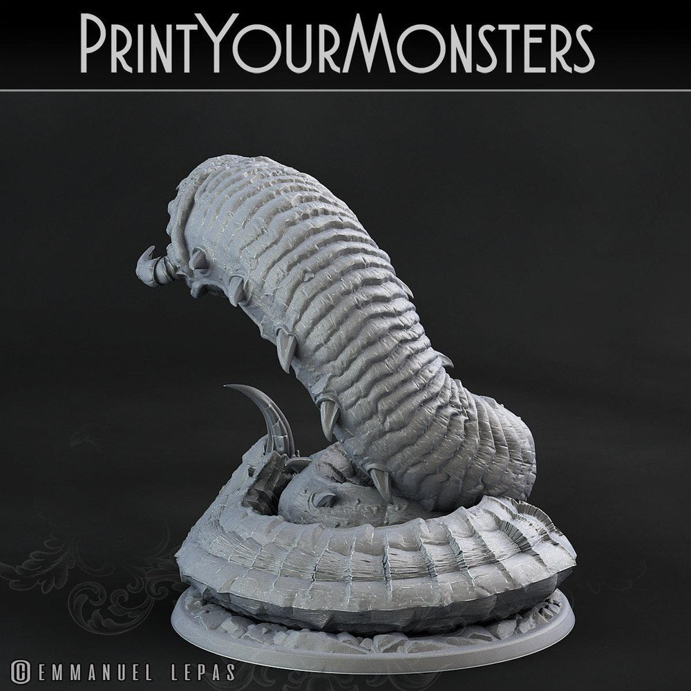 3D Printed Print Your Monsters Young Purple Worm Worms Subterranean Terrors 28mm - 32mm D&D Wargaming (Online Only)