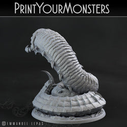 3D Printed Print Your Monsters Young Purple Worm Worms Subterranean Terrors 28mm - 32mm D&D Wargaming (Online Only)