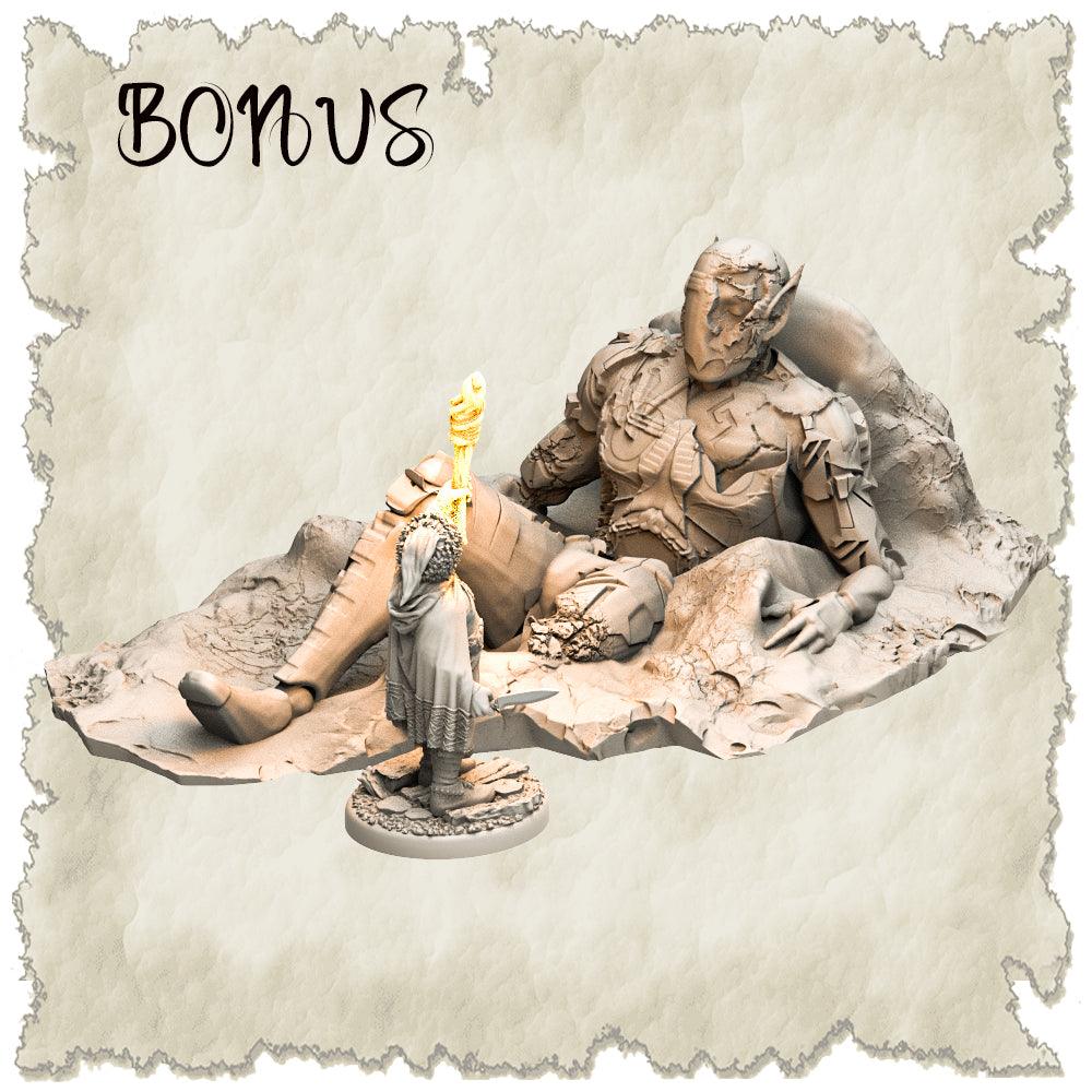 3D Printed SAWANT3D Abandoned Base of Space Elves Set 28 32mm Ragnarok d&d (Online Only)