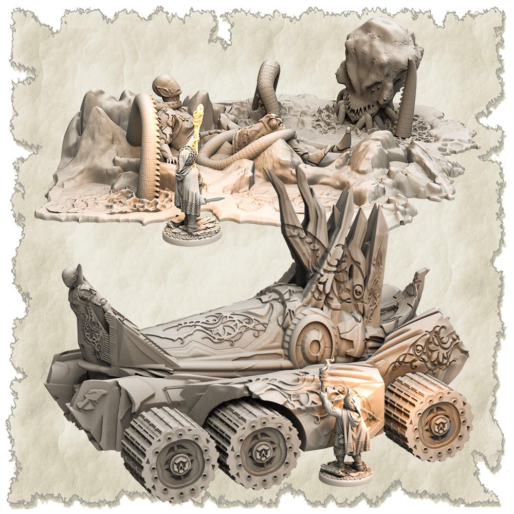 3D Printed SAWANT3D Abandoned Base of Space Elves Set 28 32mm Ragnarok d&d (Online Only)