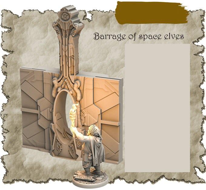 3D Printed SAWANT3D Barrage of Space Elves 28 32mm Ragnarok d&d (Online Only)