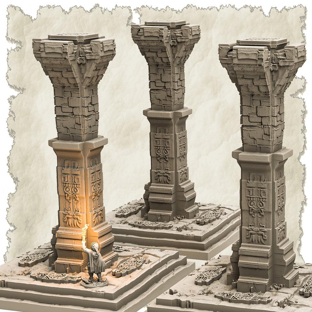 3D Printed SAWANT3D Column in the Jungle 28 32mm Ragnarok d&d (Online Only)