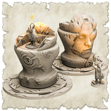 3D Printed SAWANT3D Platform Space Head Sculpture 28 32mm Ragnarok d&d (Online Only)