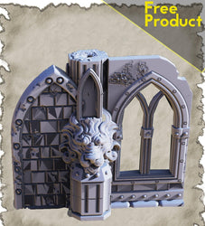 3D Printed SAWANT3D Ruins in the Desert - Window 28 32mm D&D (Online Only)