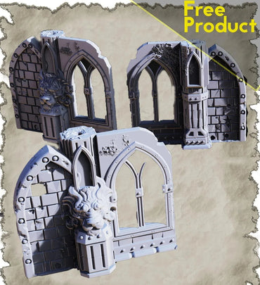 3D Printed SAWANT3D Ruins in the Desert - Window 28 32mm D&D (Online Only)