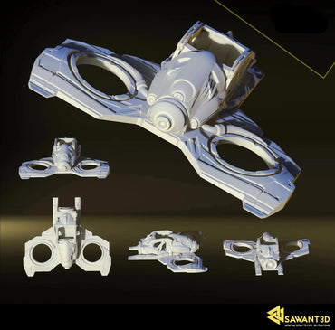 3D Printed SAWANT3D Space Speeder Spaceship 28 32mm Ragnarok d&d (Online Only)
