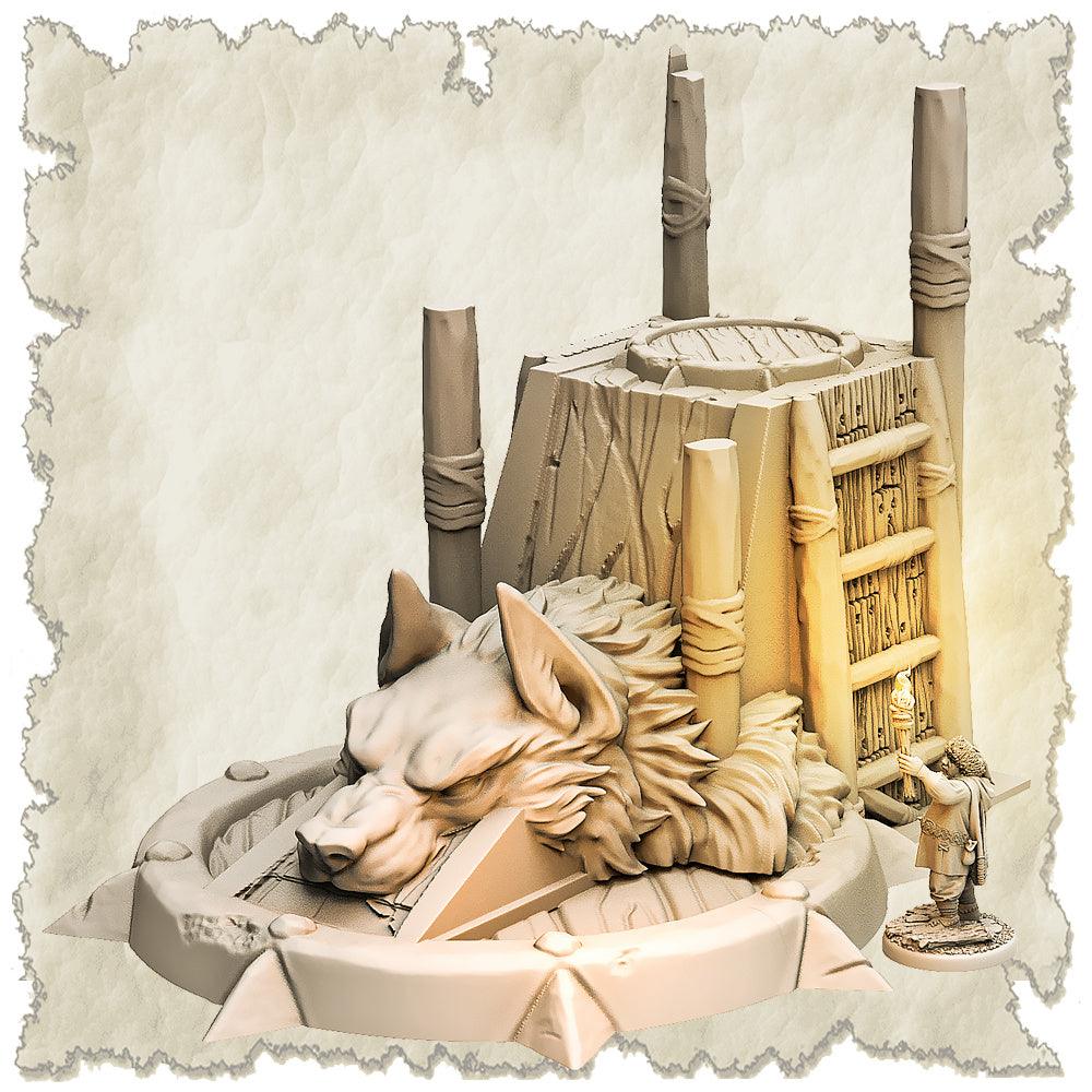 3D Printed SAWANT3D Wolf Landing Tower 28 32mm Ragnarok d&d (Online Only)
