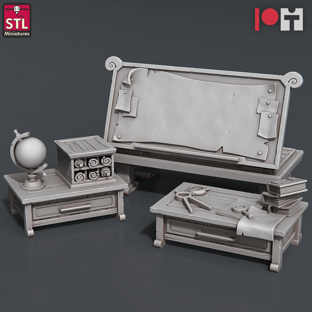 3D Printed STL Miniatures Airship Crew Set 28 - 32mm War Gaming D&D (Online Only)