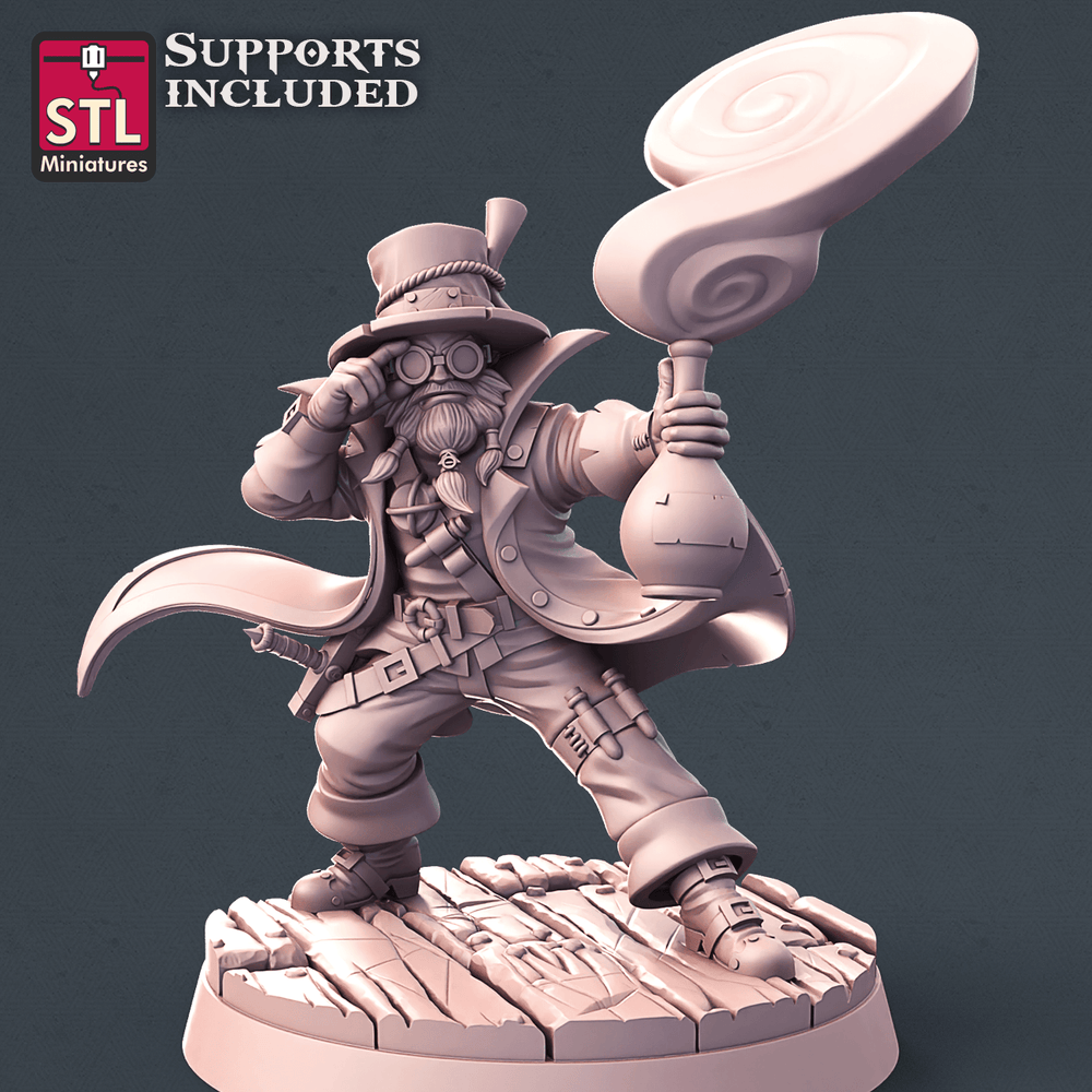 3D Printed STL Miniatures Alchemist Set  28mm - 32mm War Gaming D&D (Online Only)