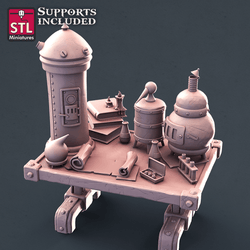 3D Printed STL Miniatures Alchemist Set  28mm - 32mm War Gaming D&D (Online Only)