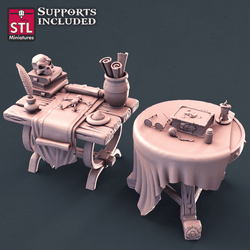 3D Printed STL Miniatures Alchemist Set  28mm - 32mm War Gaming D&D (Online Only)