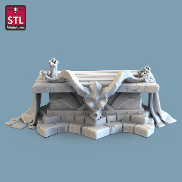 3D Printed STL Miniatures Altar of Sacrifice 28 - 32mm War Gaming D&D (Online Only)