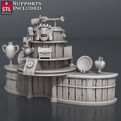 3D Printed STL Miniatures Antique Shop Set 28 - 32mm War Gaming D&D (Online Only)