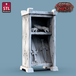 3D Printed STL Miniatures Armour Merchant Set Fantasy NPC 28mm - 32mm War Gaming D&D (Online Only)