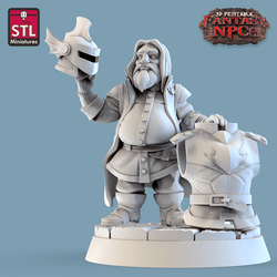 3D Printed STL Miniatures Armour Merchant Set Fantasy NPC 28mm - 32mm War Gaming D&D (Online Only)