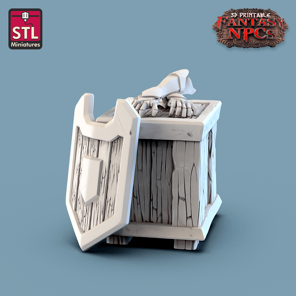 3D Printed STL Miniatures Armour Merchant Set Fantasy NPC 28mm - 32mm War Gaming D&D (Online Only)