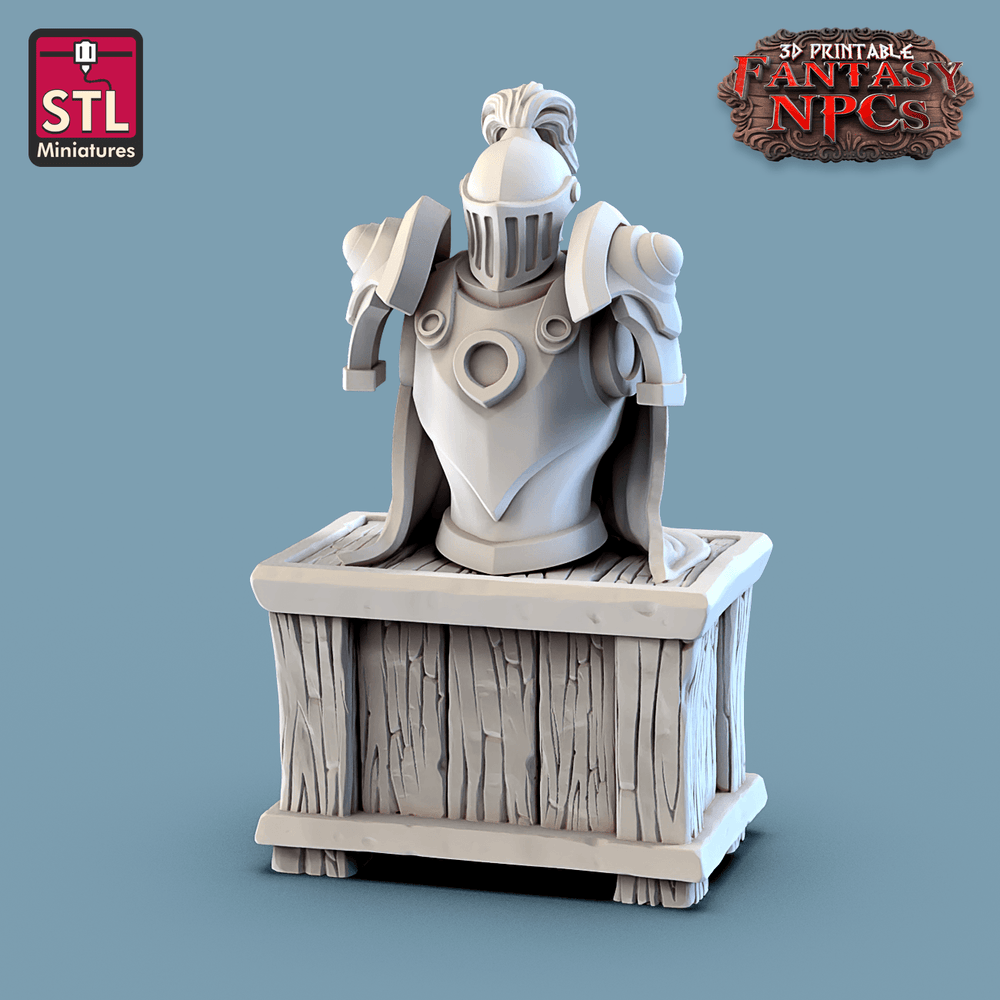 3D Printed STL Miniatures Armour Merchant Set Fantasy NPC 28mm - 32mm War Gaming D&D (Online Only)