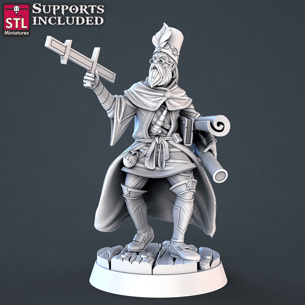 3D Printed STL Miniatures Astronomer Set 28mm - 32mm War Gaming D&D (Online Only)