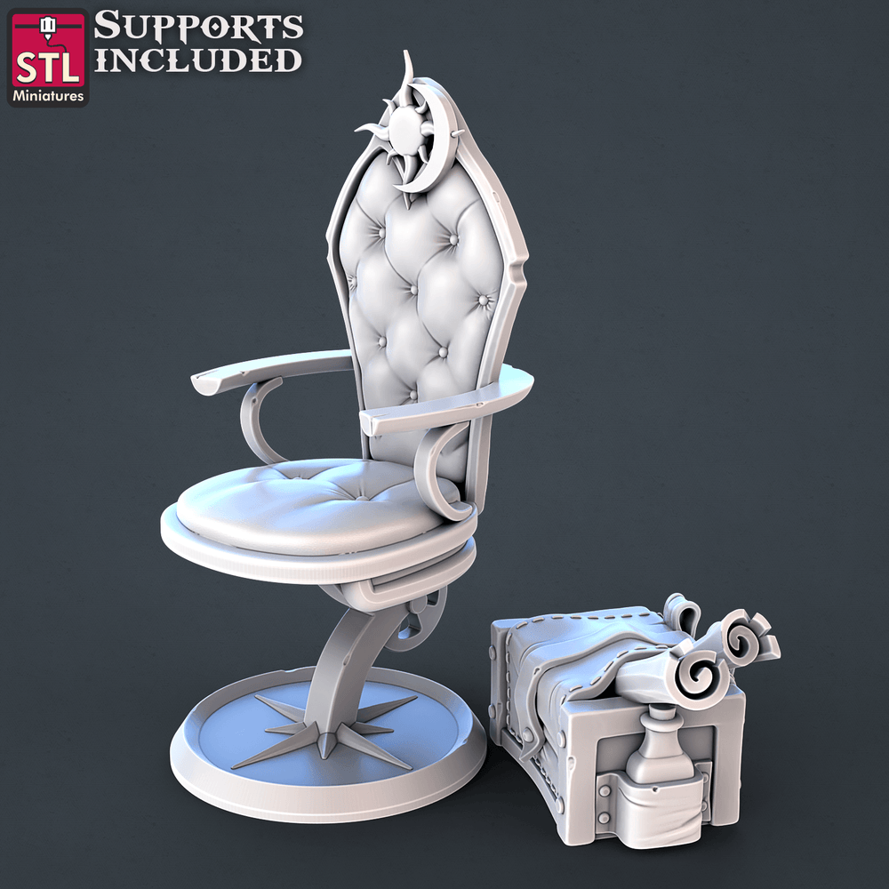 3D Printed STL Miniatures Astronomer Set 28mm - 32mm War Gaming D&D (Online Only)