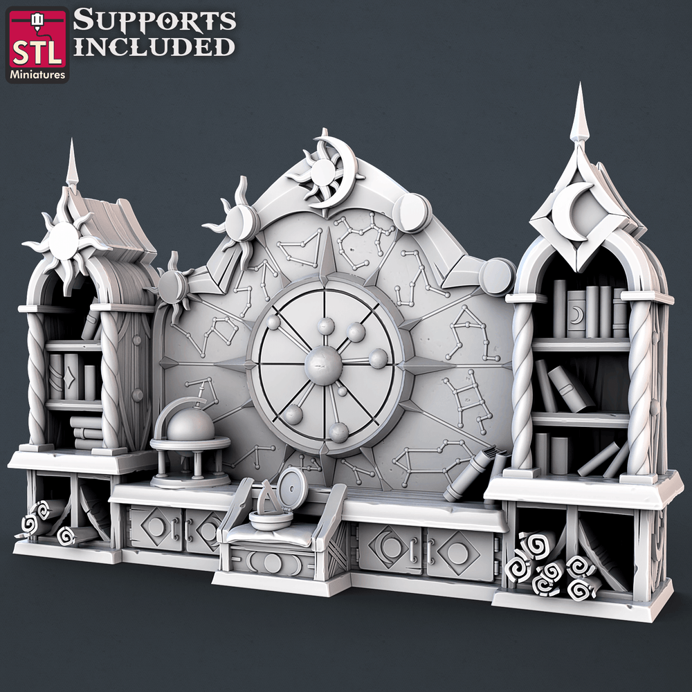 3D Printed STL Miniatures Astronomer Set 28mm - 32mm War Gaming D&D (Online Only)
