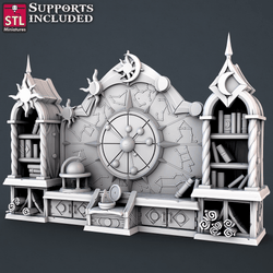 3D Printed STL Miniatures Astronomer Set 28mm - 32mm War Gaming D&D (Online Only)