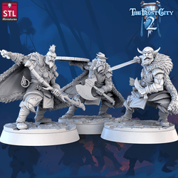 3D Printed STL Miniatures Barbarians The Frost City 2 28 - 32mm War Gaming D&D (Online Only)