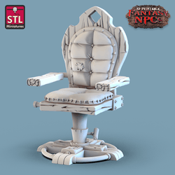 3D Printed STL Miniatures Barber Shop Set Fantasy NPC 28mm - 32mm War Gaming D&D (Online Only)