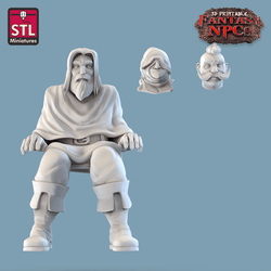 3D Printed STL Miniatures Barber Shop Set Fantasy NPC 28mm - 32mm War Gaming D&D (Online Only)