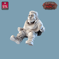 3D Printed STL Miniatures Barber Shop Set Fantasy NPC 28mm - 32mm War Gaming D&D (Online Only)