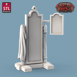 3D Printed STL Miniatures Barber Shop Set Fantasy NPC 28mm - 32mm War Gaming D&D (Online Only)