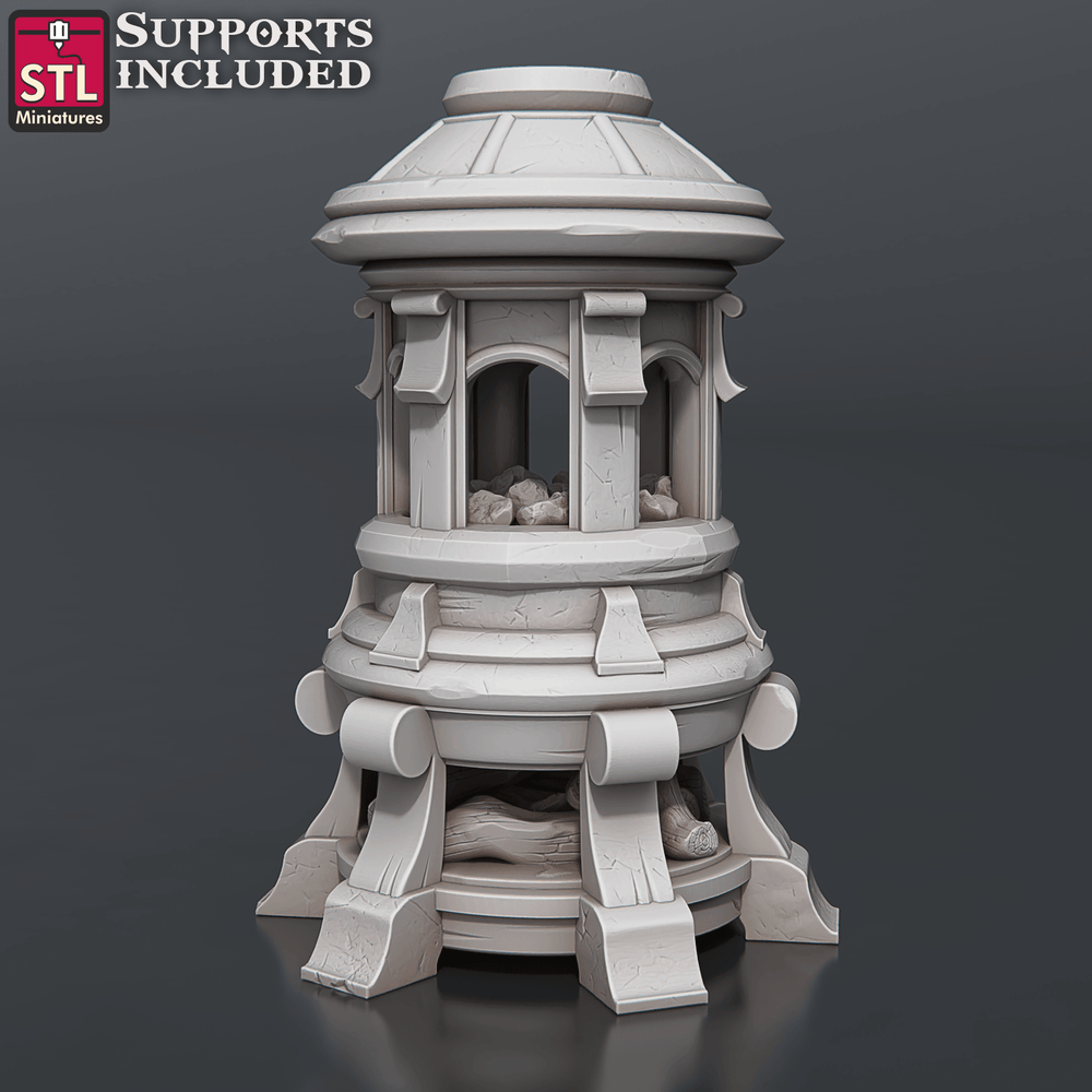 3D Printed STL Miniatures Bath House Set 28 - 32mm War Gaming D&D (Online Only)