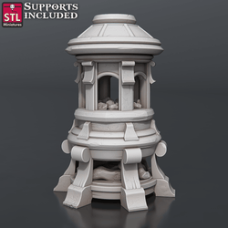 3D Printed STL Miniatures Bath House Set 28 - 32mm War Gaming D&D (Online Only)