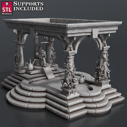 3D Printed STL Miniatures Bath House Set 28 - 32mm War Gaming D&D (Online Only)