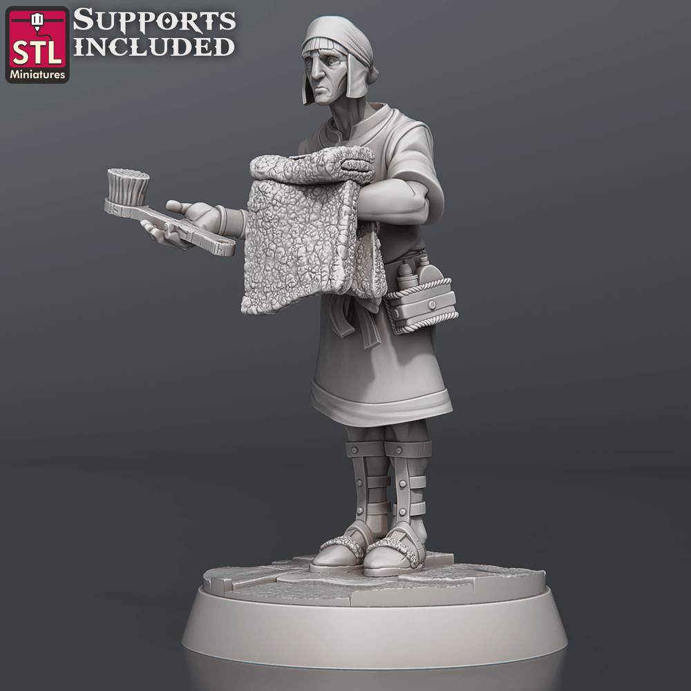 3D Printed STL Miniatures Bath House Set 28 - 32mm War Gaming D&D (Online Only)
