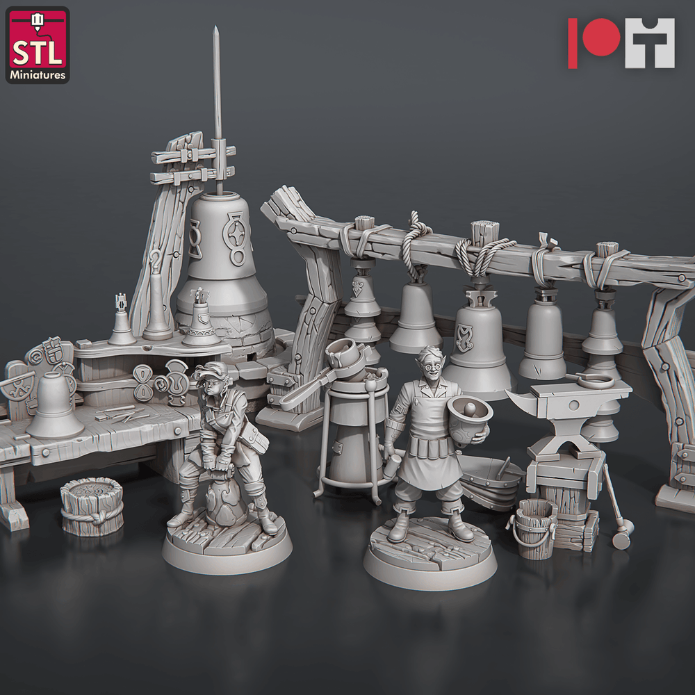 3D Printed STL Miniatures Bell Makers Set 28 - 32mm War Gaming D&D (Online Only)