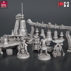 3D Printed STL Miniatures Bell Makers Set 28 - 32mm War Gaming D&D (Online Only)