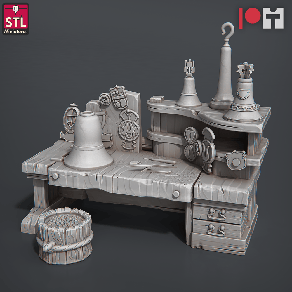 3D Printed STL Miniatures Bell Makers Set 28 - 32mm War Gaming D&D (Online Only)