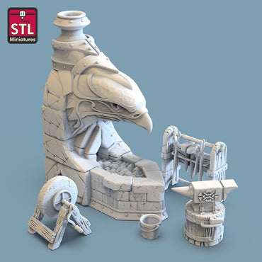 3D Printed STL Miniatures Blacksmith 28 - 32mm War Gaming D&D (Online Only)