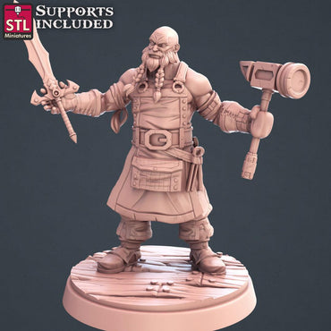 3D Printed STL Miniatures Blacksmith Weapon Store Set 28mm - 32mm War Gaming D&D (Online Only)