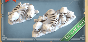 3D Printed STL Miniatures Bone Piles 28 - 32mm War Gaming D&D (Online Only)