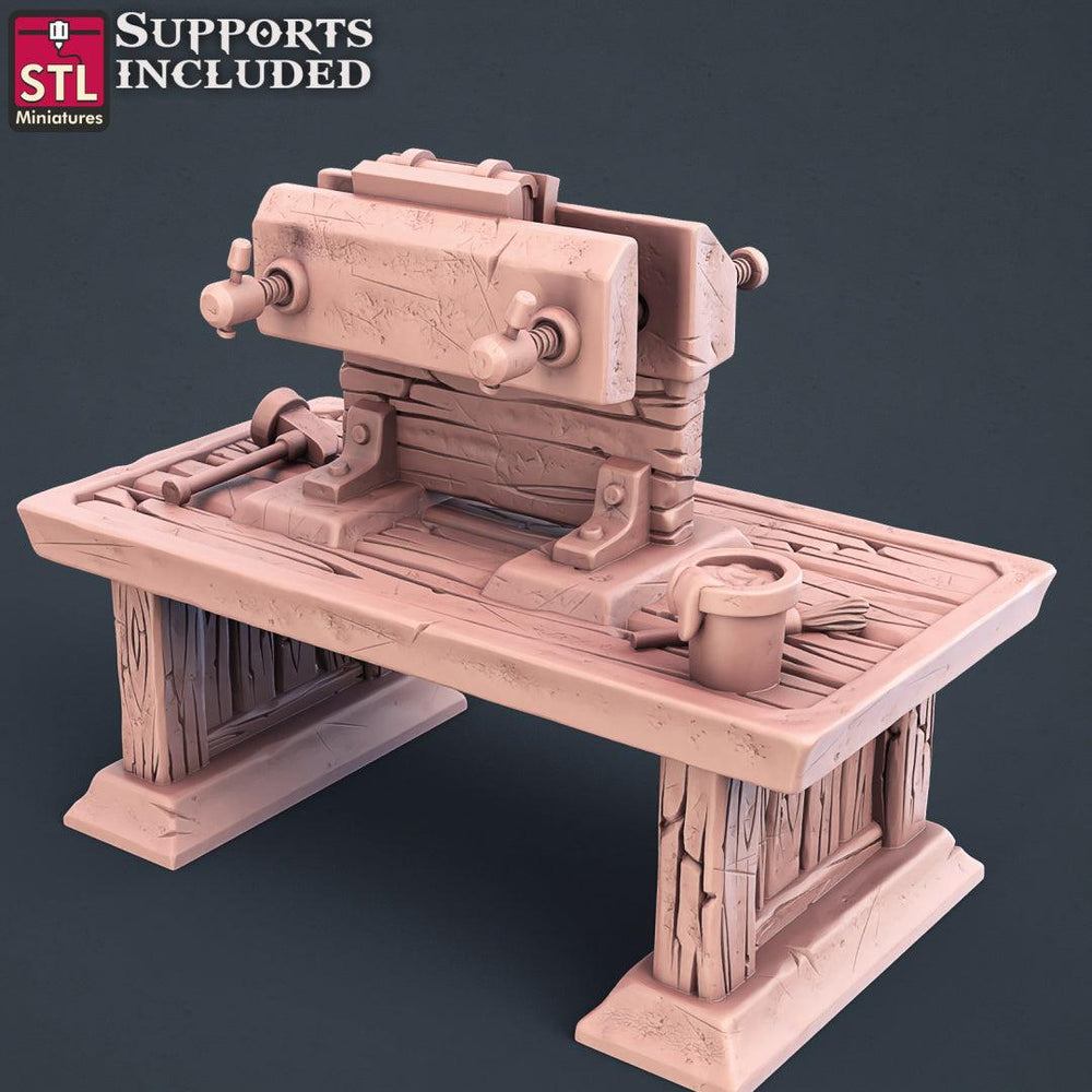 3D Printed STL Miniatures Bookbinder Set 28mm - 32mm War Gaming D&D (Online Only)