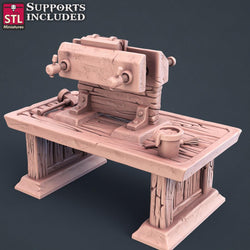 3D Printed STL Miniatures Bookbinder Set 28mm - 32mm War Gaming D&D (Online Only)