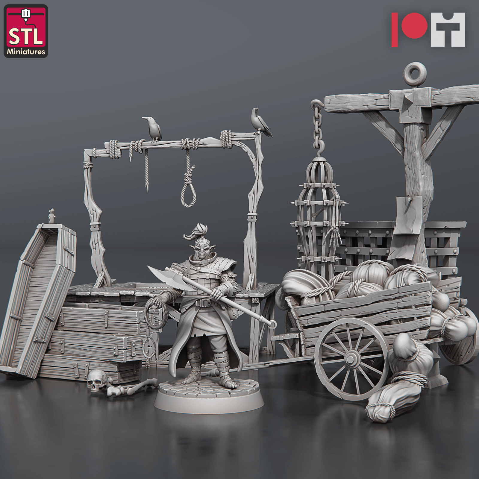 3D Printed STL Miniatures Bugbear Hangman 28 - 32mm War Gaming D&D (Online Only)