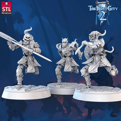 3D Printed STL Miniatures Burning Skeleton Set The Frost City 2 28 - 32mm War Gaming D&D (Online Only)