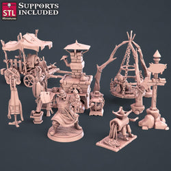 3D Printed STL Miniatures Butcher Set 28mm - 32mm War Gaming D&D (Online Only)